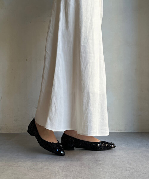 「DouDou」 「EVOL」フラットパンプス 24cm ブラック レディース_画像3