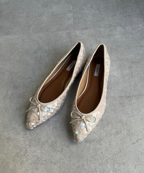 「DouDou」 「EVOL」フラットパンプス 24cm ブラック レディース_画像6