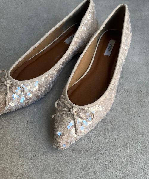 「DouDou」 「EVOL」フラットパンプス 24cm ブラック レディース_画像7