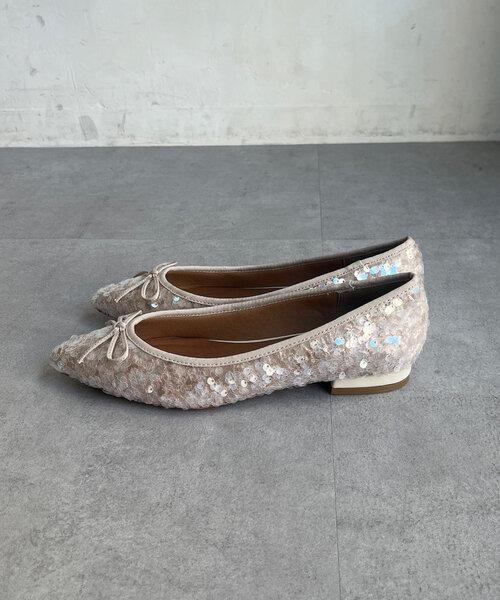 「DouDou」 「EVOL」フラットパンプス 24cm ブラック レディース_画像8