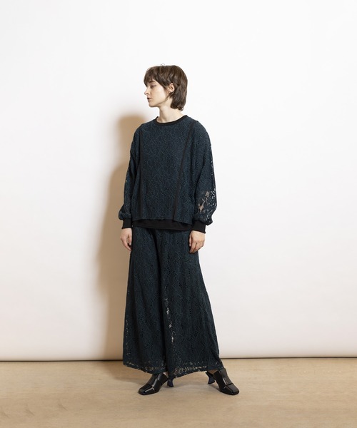 「OSMOSIS」 「loaf」イージーパンツ ONE SIZE グリーン レディース_画像2