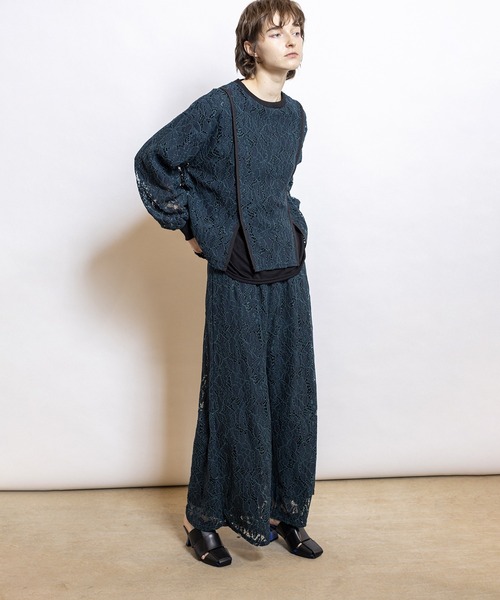 「OSMOSIS」 「loaf」イージーパンツ ONE SIZE グリーン レディース_画像3