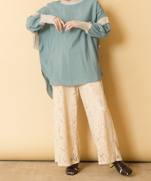 「OSMOSIS」 「loaf」イージーパンツ ONE SIZE グリーン レディース_画像4