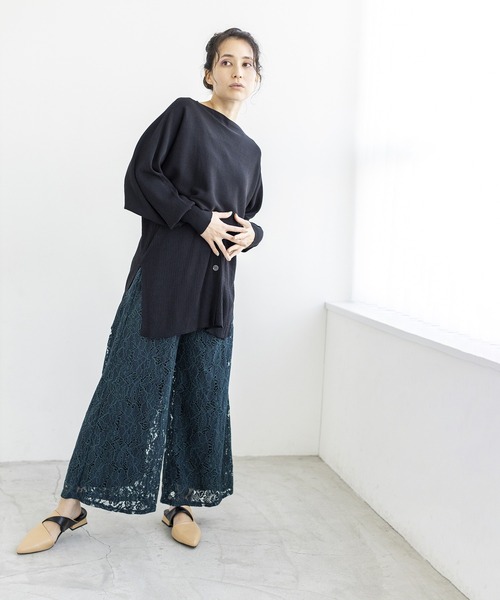 「OSMOSIS」 「loaf」イージーパンツ ONE SIZE グリーン レディース_画像7