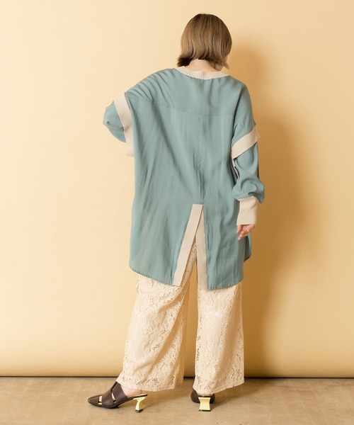 「OSMOSIS」 「loaf」イージーパンツ ONE SIZE グリーン レディース_画像8