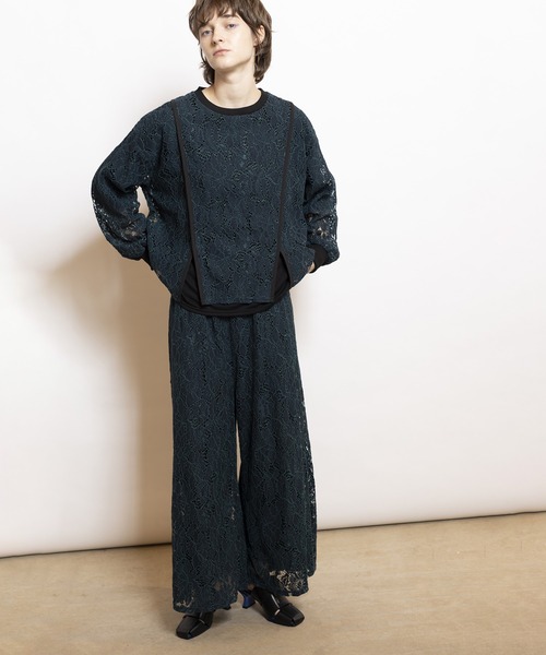 「OSMOSIS」 「loaf」イージーパンツ ONE SIZE グリーン レディース_画像9