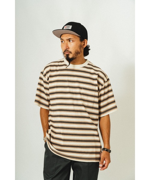 「BIG MIKE」 半袖Tシャツ LARGE ベージュ系その他 メンズ_画像3