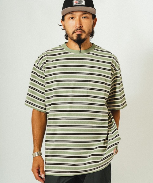 「BIG MIKE」 半袖Tシャツ LARGE ベージュ系その他 メンズ_画像6