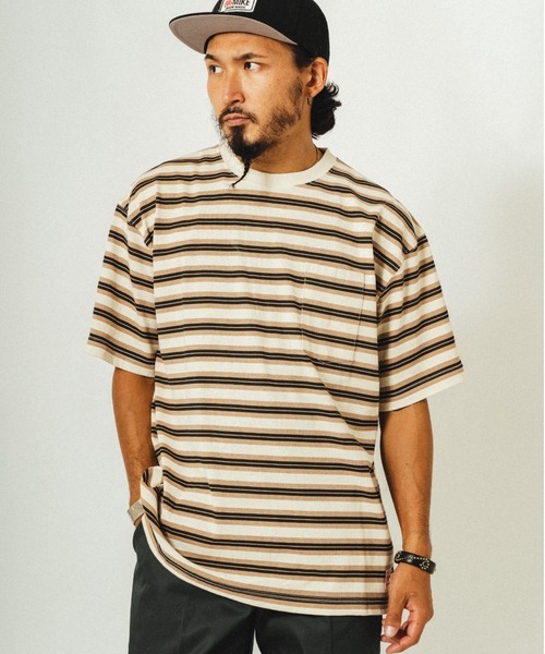 「BIG MIKE」 半袖Tシャツ LARGE ベージュ系その他 メンズ_画像8
