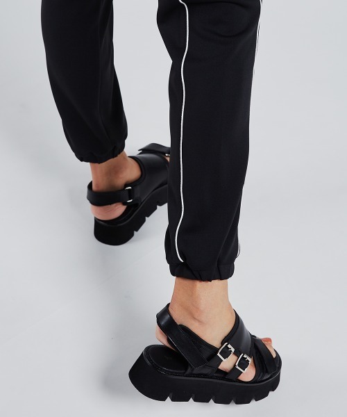 「ESSENTIAL」 イージーパンツ 36 ブラック レディース_画像9