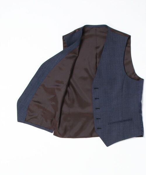「Perfect Suit FActory」 3ピーススーツ A5 ネイビー メンズの画像