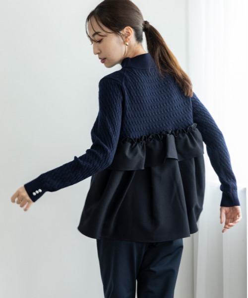 「Sono」 長袖ニット F ネイビー レディース_画像8