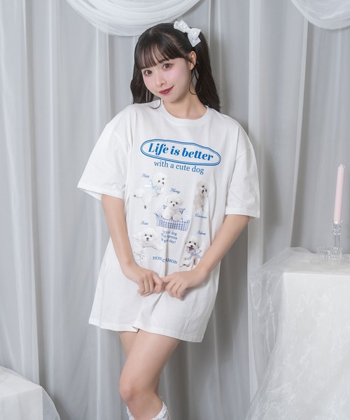「Honey Cinnamon」 半袖Tシャツ FREE ホワイト レディース_画像8