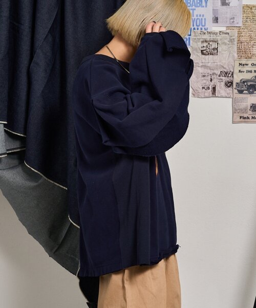 「etsinta」 スウェットカットソー ONE SIZE グレー レディースの画像