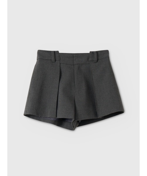 パンツ タックショートパンツ レディースの画像