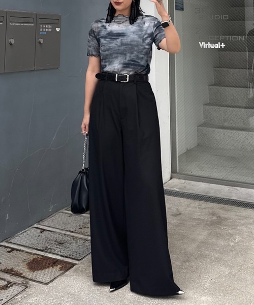 Lui's（ルイス） ワイドパンツ スラックス パンツ タックポケット