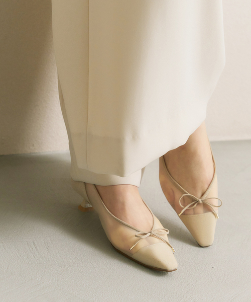 LE TALON（ル タロン） パンプス 「追加」3.5cmチュールバレエパンプス