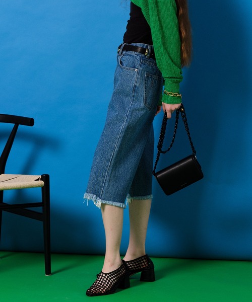 「MAISON SPECIAL」 デニムパンツ 36 ブラック レディースの画像