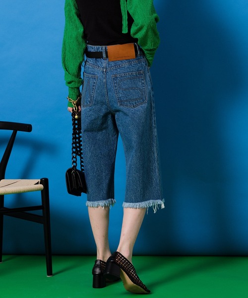 「MAISON SPECIAL」 デニムパンツ 36 ブラック レディースの画像