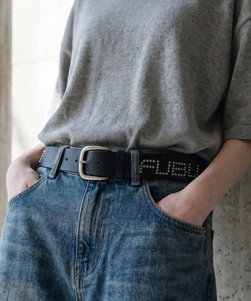 FUBU（フブ） ベルト 「FUBU/フブ」STUDS GENUINE LEATHER BELT