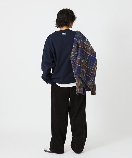 OFF THE COURT by NBA スウェットカットソー LARGE ネイビー メンズ