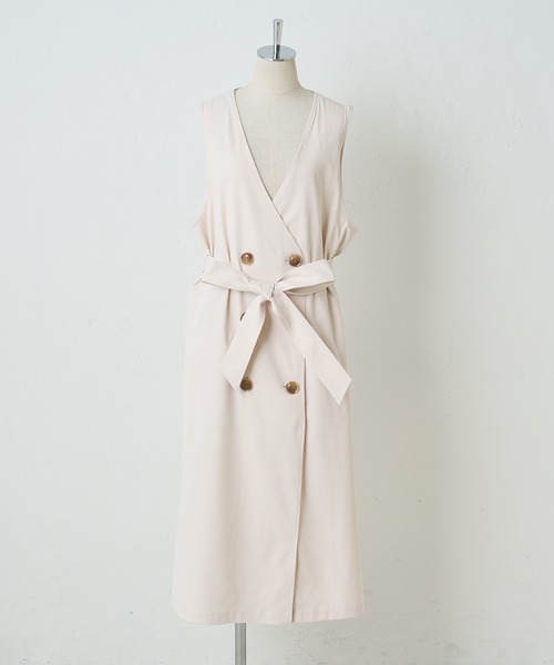 「one after another NICE CLAUP」 トレンチコート LARGE ベージュ レディース_画像5
