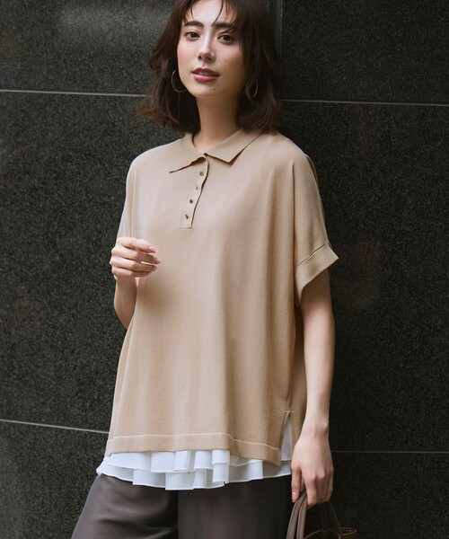 ニット セーター リラクシー ポロニット レディース : ZOZOTOWN Yahoo
