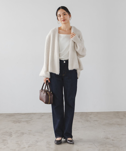 「NEEDBY heritage」 デニムパンツ 26 ネイビー レディース_画像3