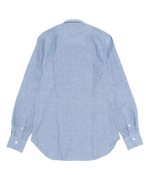 「BEAMS F」 長袖シャツ 43 インディゴブルー メンズ_画像2