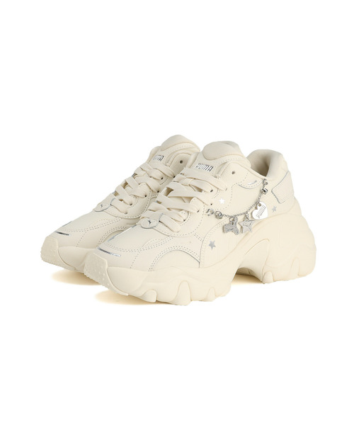 「PUMA」 ローカットスニーカー 22.0cm アイボリー レディース_画像2