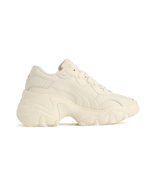 「PUMA」 ローカットスニーカー 22.0cm アイボリー レディース_画像5