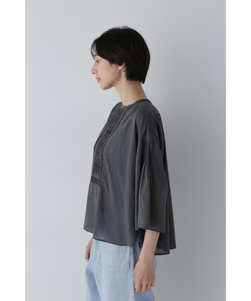 「human woman」 7分袖ブラウス MEDIUM グレー系その他 レディース_画像5