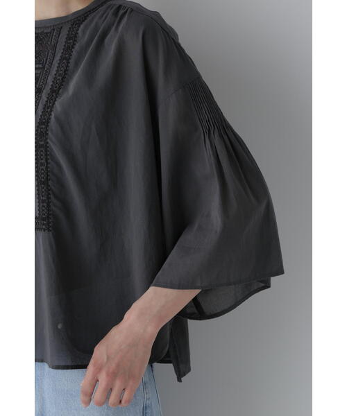 「human woman」 7分袖ブラウス MEDIUM グレー系その他 レディース_画像8