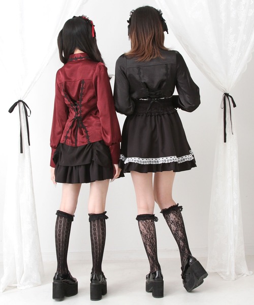 「DearMyLove」 長袖ブラウス MEDIUM パープル レディース_画像3