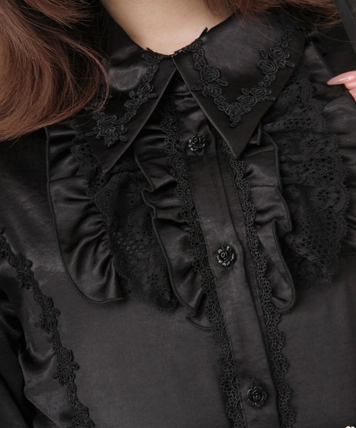 「DearMyLove」 長袖ブラウス MEDIUM パープル レディース_画像5
