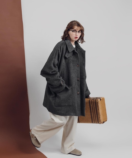 「MUHET」 ジャケット MEDIUM チャコールグレー レディース_画像3