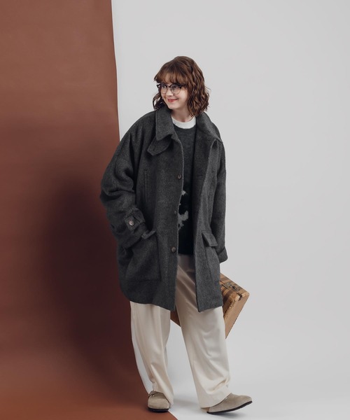 「MUHET」 ジャケット MEDIUM チャコールグレー レディース_画像4