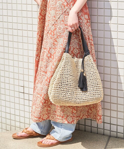 「FREAK'S STORE」 かごバッグ ONE SIZE ベージュ レディース_画像3