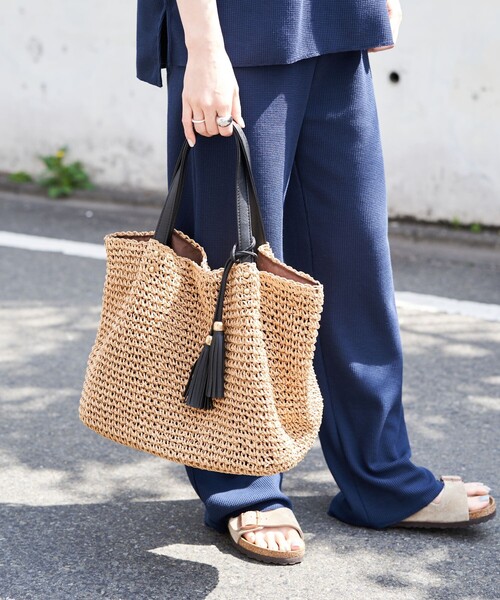 「FREAK'S STORE」 かごバッグ ONE SIZE ベージュ レディース_画像6