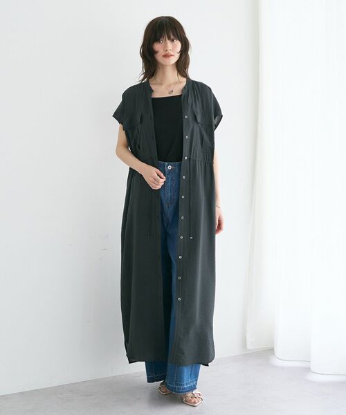 YECCA VECCA（イェッカヴェッカ） シャツワンピース 「接触冷感