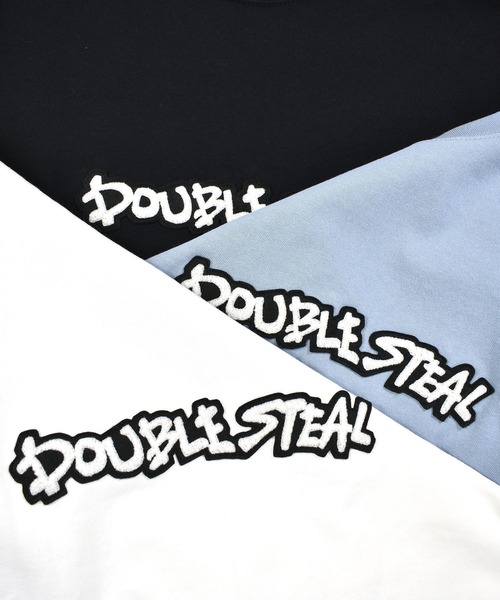 「DOUBLE STEAL」 半袖Tシャツ LARGE ブラック メンズ_画像3