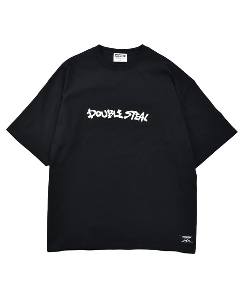 「DOUBLE STEAL」 半袖Tシャツ LARGE ブラック メンズ_画像4