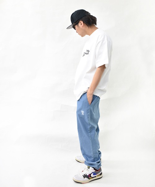 「DOUBLE STEAL」 半袖Tシャツ LARGE ブラック メンズ_画像9