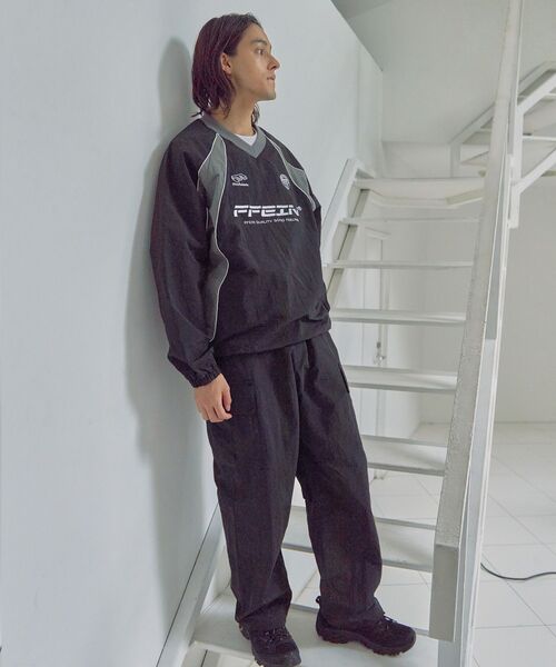 「FFEIN」 長袖シャツ SMALL ネイビー メンズ_画像2