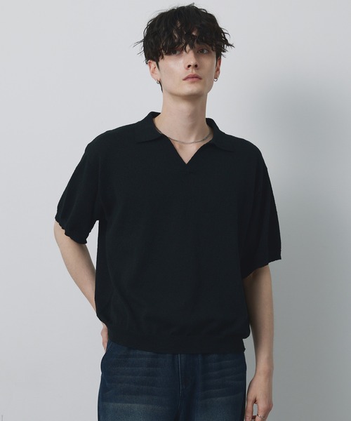 「CIYOT」 半袖ニット S グレー メンズ_画像9