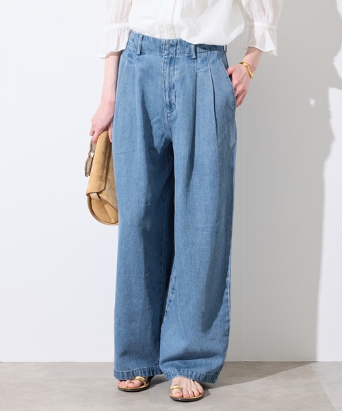 「SLOBE IENA」 デニムパンツ 40 ブルー レディース_画像4