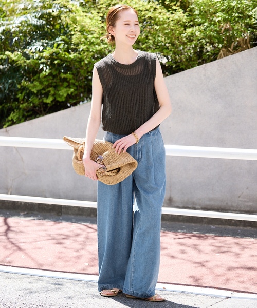 「SLOBE IENA」 デニムパンツ 40 ブルー レディース_画像10