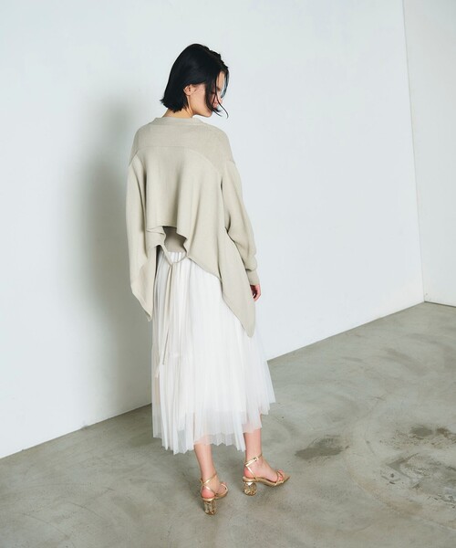 「GRACE CONTINENTAL」 ニットカーディガン 36 ブルー レディース_画像6