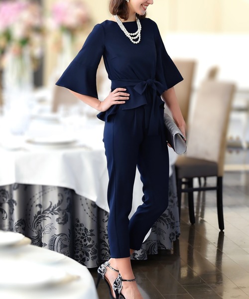 結婚式パーティードレスフレアースリーブパンツスーツセットアップ大きいサイズフォーマル Zozotown Yahoo 店 通販 Yahoo ショッピング