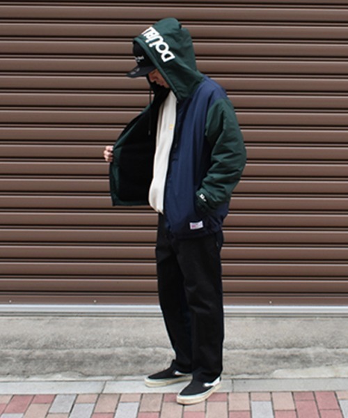 DOUBLE STEAL（ダブルスティール） ナイロンジャケット Hood Logo JKT